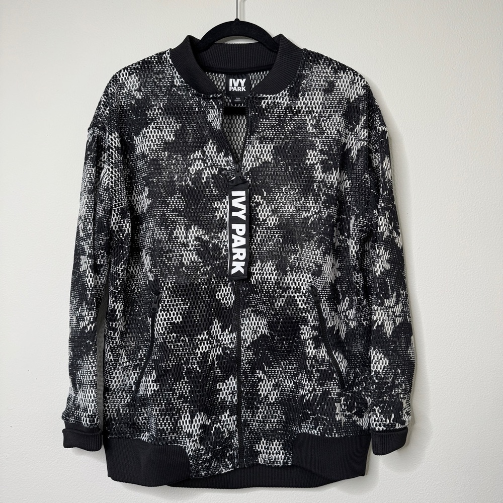 Ivy Park Black and White Bomber Jacket Size XS